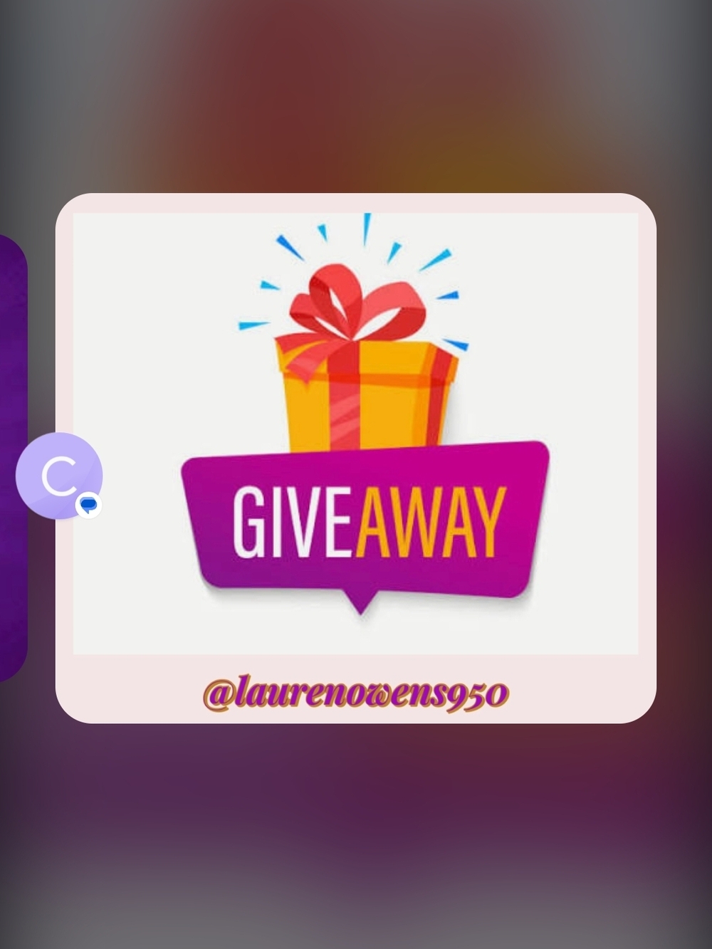 Purple Giveaway Graphic Tote Bag